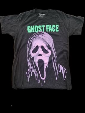 Ghost Face Graphic Tee with Green Logo